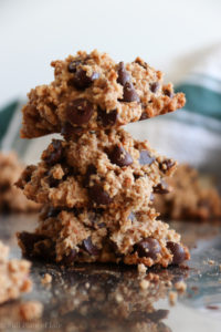 Organic Gluten Free Chocolate Chip Cookies using Almond Pulp Stacked