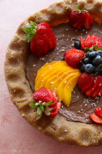 Organic Walnut Crust Chocolate Pie