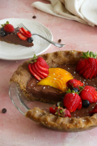 Organic Walnut Crust Chocolate Pie