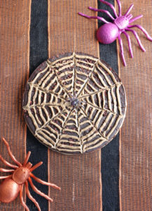 Organic Halloween Spider Web Brownie