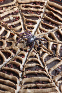 Organic Halloween Spider Web Brownie